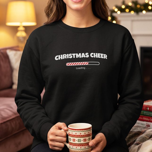 Christmas Cheer Candy Cane Loading Bar. Funny Xmas Sweatshirt (Creator Uploaded)