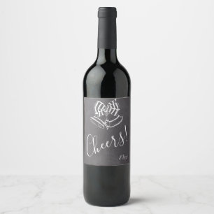 Christmas Cheer, Chalkboard Custom Wine Label