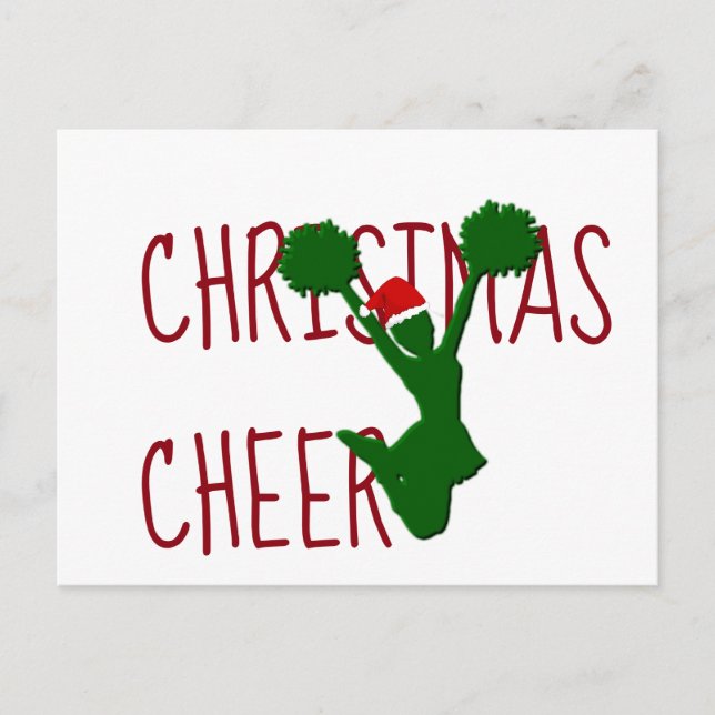 Christmas Cheer Cheerleader Holiday Spirit Postcard (Front)
