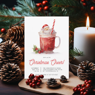 Christmas Cheer Festive Santa Holiday Party Invitation