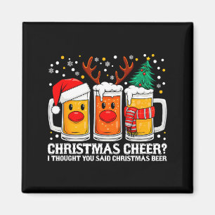 Christmas Cheer Funny Reindeer Beer Christmas Drin Magnet