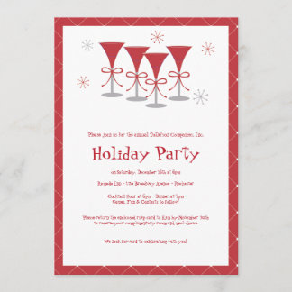 Christmas Cheer Holiday Cocktail Party Invitation
