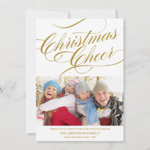 CHRISTMAS CHEER   HOLIDAY PHOTO CARD