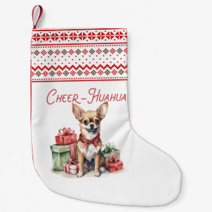 Christmas Cheer-Huahua  Small Christmas Stocking