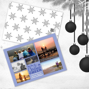 Christmas Cheer Periwinkle Holiday Photo Card