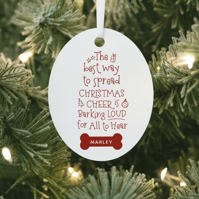 Christmas Cheer Pet Photo Metal Tree Decoration (Insitu)