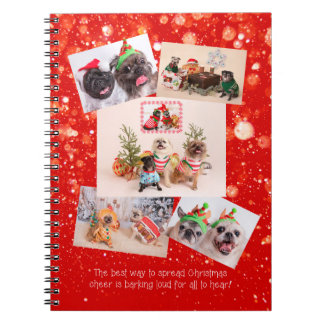 Christmas Cheer Pug Notebook