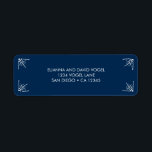 Christmas Cheer Return Address Label in Navy<br><div class="desc">Christmas Cheer Return Address Label in Navy. See all rest of the matching pieces in this collection. Write to me at mailme@mistyqe.com for quotes on other matching pieces or customisation requests.</div>