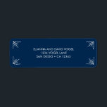 Christmas Cheer Return Address Label in Navy<br><div class="desc">Christmas Cheer Return Address Label in Navy. See all rest of the matching pieces in this collection. Write to me at mailme@mistyqe.com for quotes on other matching pieces or customisation requests.</div>