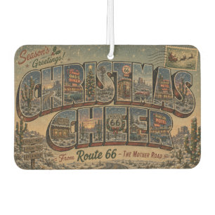 Christmas Cheer Route 66 Desert Travel Car Air Freshener