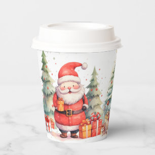 Christmas Cheer, Santa Clause Paper Cups