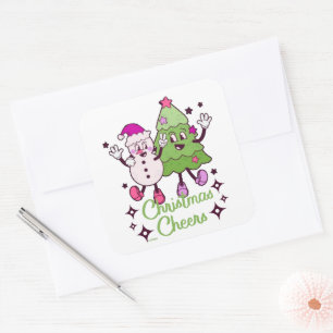 CHRISTMAS CHEERS SQUARE STICKER