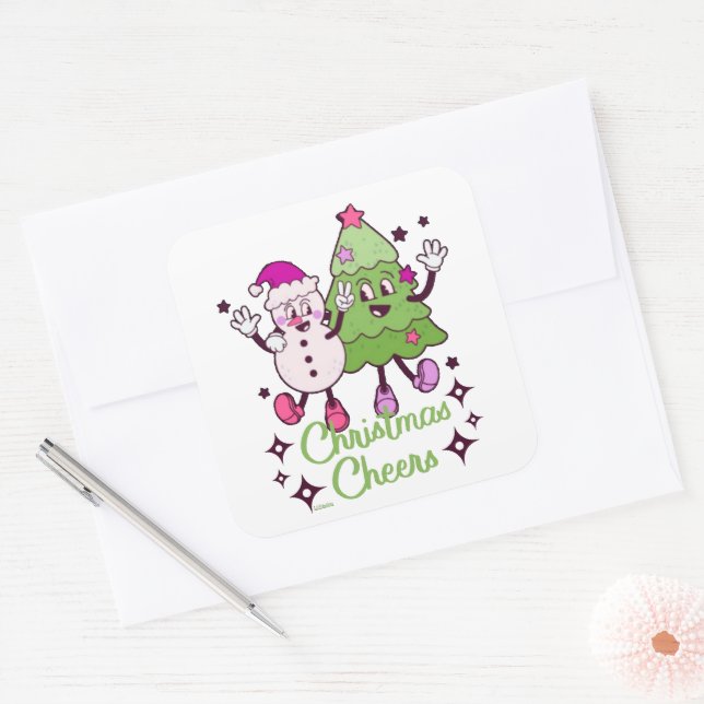 CHRISTMAS CHEERS                                   SQUARE STICKER (Envelope)