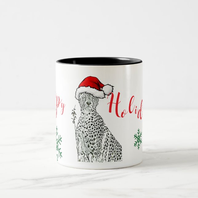 Christmas Cheetah Mug Cup (Center)