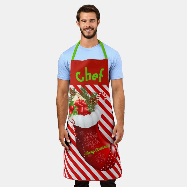 Christmas Chef Apron (Worn)