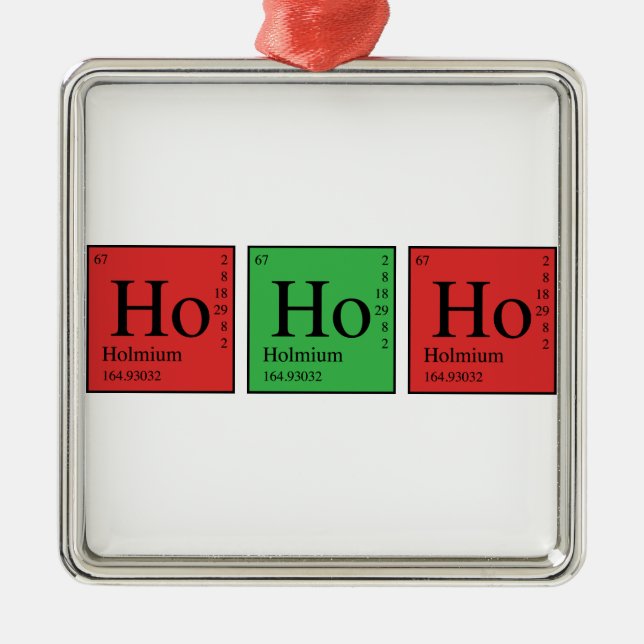Christmas Chemistry Metal Ornament (Front)