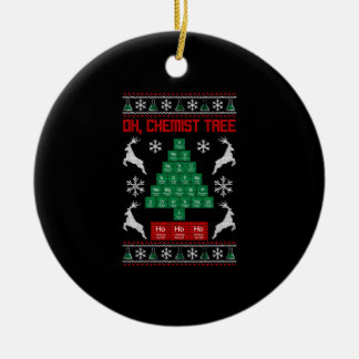 Christmas Chemistry Oh Chemist Tree Science Gift Ceramic Ornament