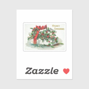 Christmas cherry vintage art with wishes