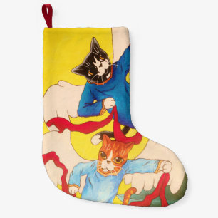 Christmas Cherub Angel Cats Small Christmas Stocking
