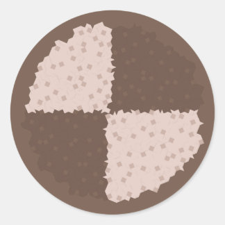 Christmas Chess Cookie Pattern Classic Round Sticker