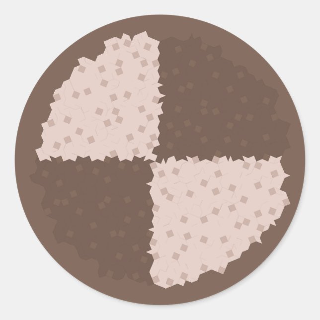 Christmas Chess Cookie Pattern Classic Round Sticker (Front)