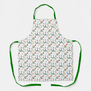 Christmas Chess - Pieces, Tree, Holly, Reindeer Apron