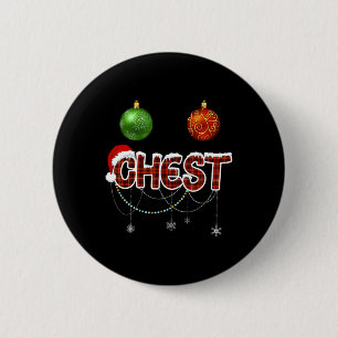 Christmas Chest Nuts Chestnuts Xmas Couple Matchin 6 Cm Round Badge