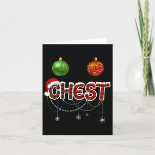 Christmas Chest Nuts Chestnuts Xmas Couple Matchin Card