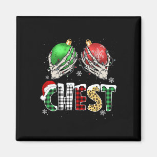 Christmas Chest Nuts Chestnuts Xmas Couple Matchin Magnet