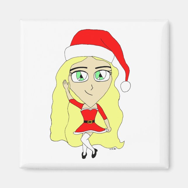 Christmas chibi   magnet (Front)