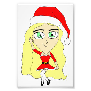 Christmas chibi photo print