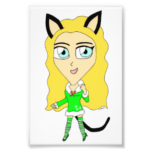 Christmas chibi    photo print