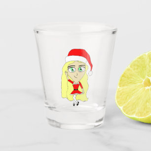 Christmas chibi    shot glass