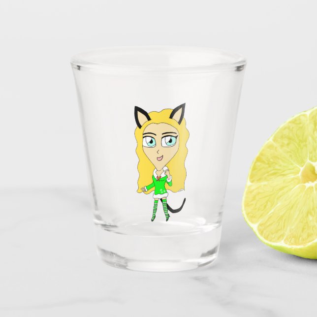 Christmas chibi    shot glass (Front)