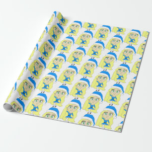 Christmas chibi wrapping paper