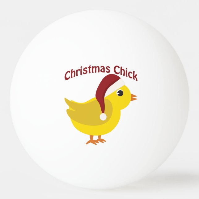 Christmas Chick Ping Pong Ball (Front)