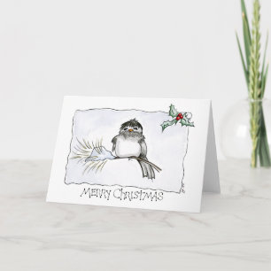 Christmas Chickadee Card