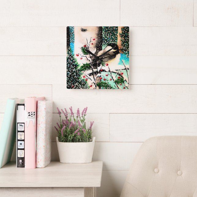 Christmas Chickadee Chatter Clock (Reading Room)