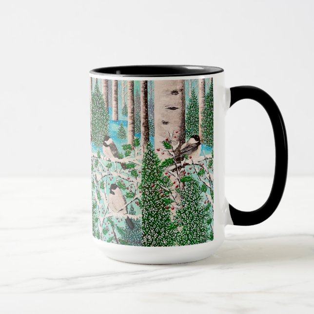 Christmas Chickadee Chatter Cup (Right)