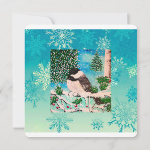 Christmas Chickadee Chatter  Invitation