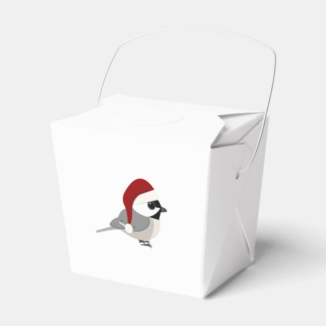 Christmas Chickadee Favour Box (Front Side)