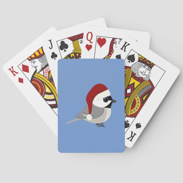 Christmas Chickadee Playing Cards (Back)