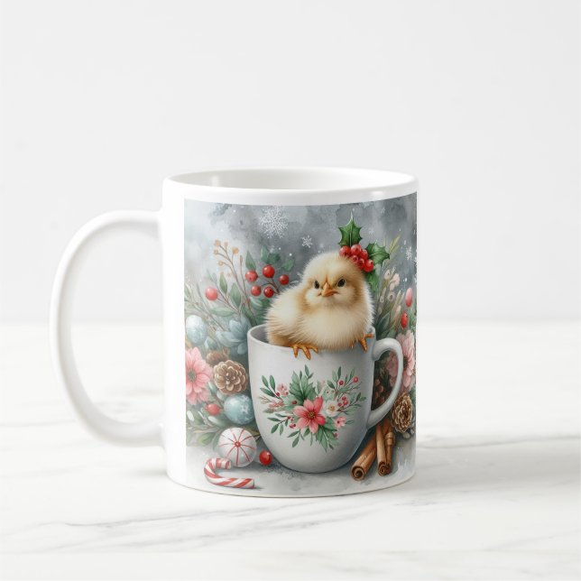 Christmas Chicken Coffee Mug (Left)