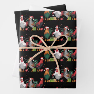 Christmas Chicken Lover Xmas Funny Holiday Wrapping Paper Sheet