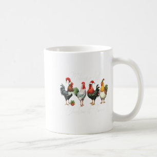 Christmas Chicken Lover Xmas Santa Hat Funny Farm Coffee Mug