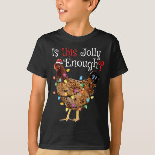 Christmas Chicken Shirt Women Men Kids Funny Santa