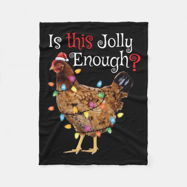 Christmas Chicken Shirt Women Men Kids Funny Santa Fleece Blanket (Front)