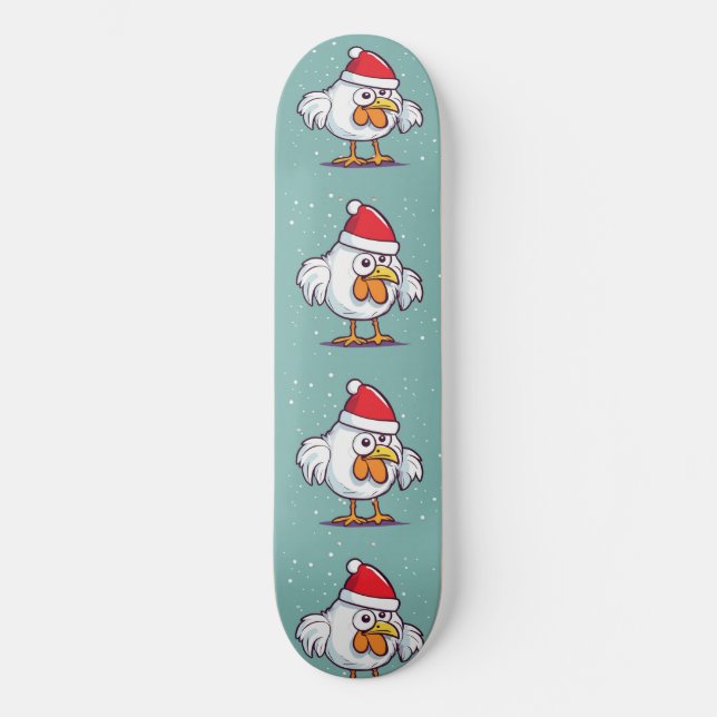 Christmas Chicken Skateboard (Front)