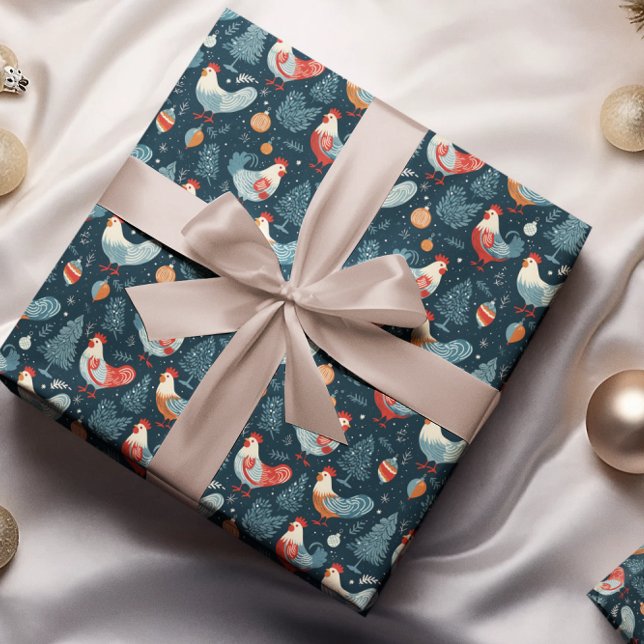 Christmas Chicken  Wrapping Paper (Creator Uploaded)