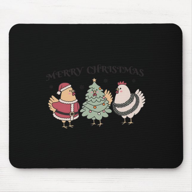 Christmas Chickens  Mouse Pad (Front)